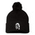 WJH “Windfields” Pom Pom Embroidered Toque - Black (WJH-051-BK)