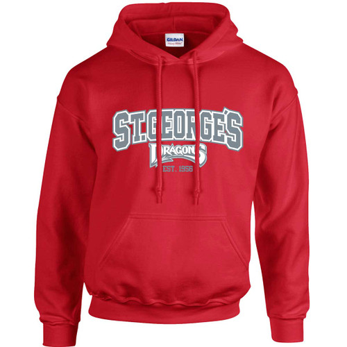 STG Adult St. George’s Hoodie - Red | SchoolWear.ca