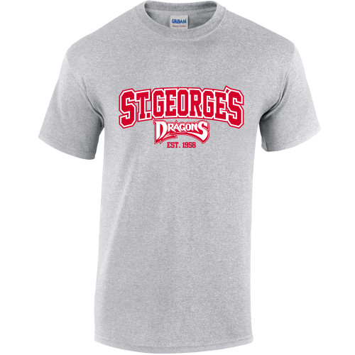 STG Adult Short Sleeve St. George's T-Shirt - Sport Grey | SchoolWear.ca