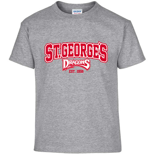 STG Youth Short Sleeve St. George's T-Shirt - Sport Grey | SchoolWear.ca