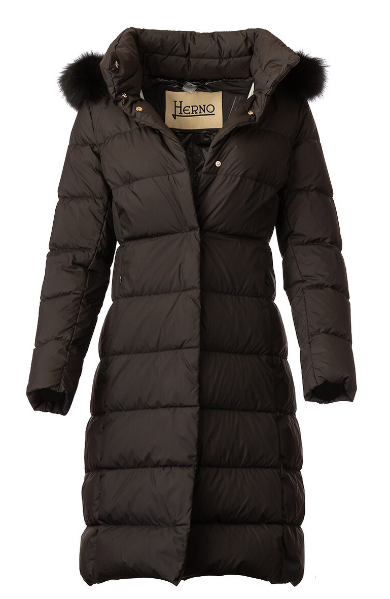DOWN JACKET WITH FUR TRIM HOOD