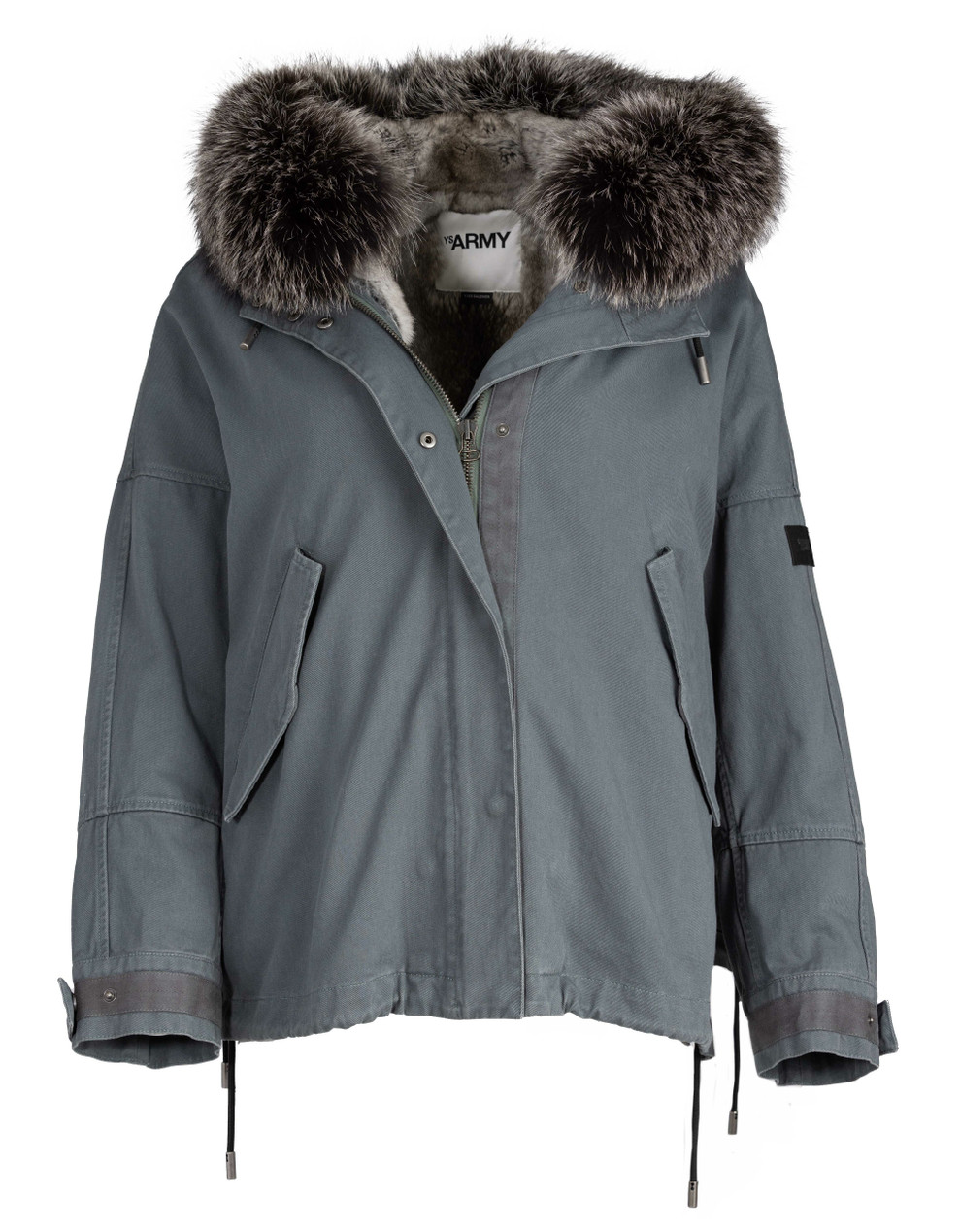 Installeren Gewoon delen Yves Salomon boxy fur lined jacket | Avalon Clothing