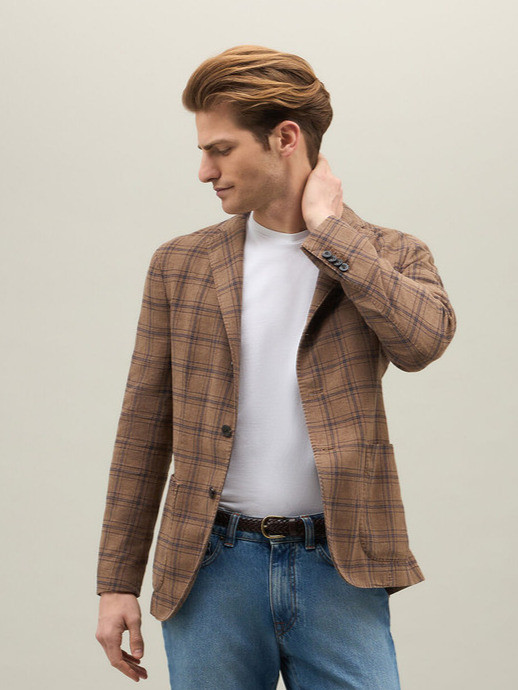 【定価95000円】BOGLIOLI ボリオリ K.JACKET チェック 52 BOGLIOLI COTTON BLEND CHECK K-JACKET