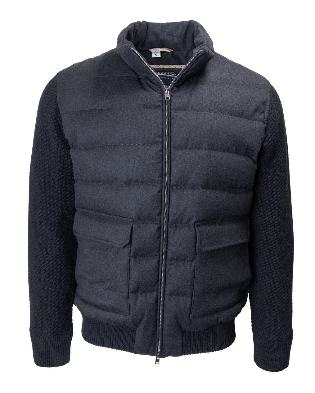 JHM Herno ネイビー ジャケット　40 Herno classic-collar Shirt Jacket | Blue | FARFETCH