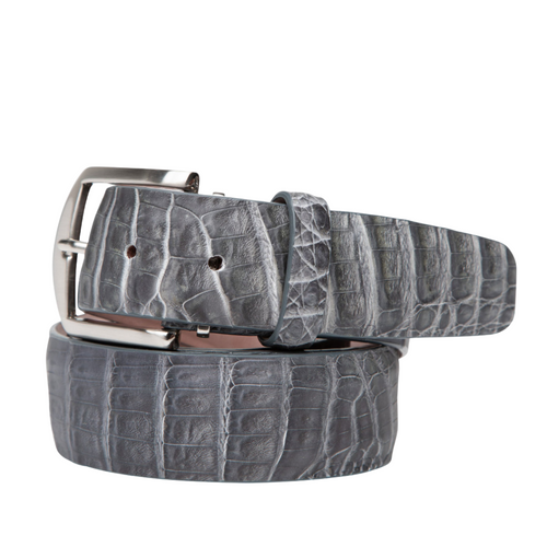 L.E.N. BELTS CAIMAN CROCODILE 40MM IN GREY
L.E.N. BELTS CAIMAN CROCODILE 40MM IN GREY