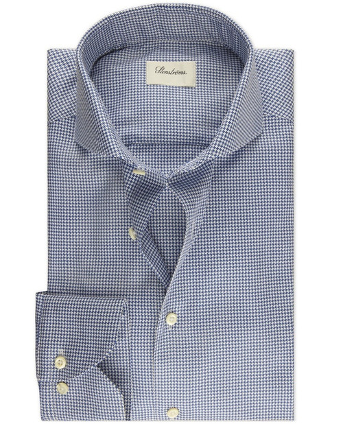 STENSTROMS 'HOUNDSTOOTH TWILL' SHIRT