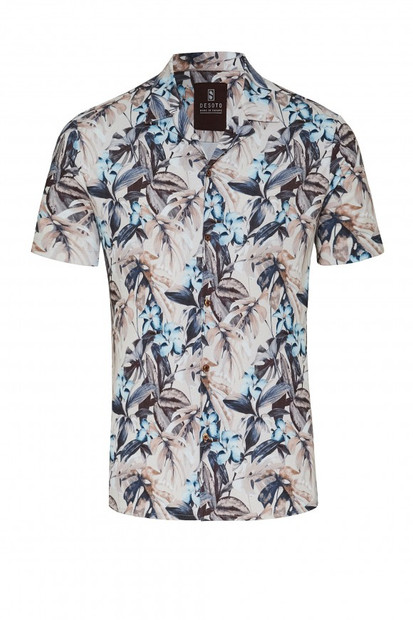 DESOTO 'BIRD OF PARADISE' PRINTED SHORT SLEEVE SHIRT DESOTO 'BIRD OF PARADISE' PRINTED SHORT SLEEVE SHIRT