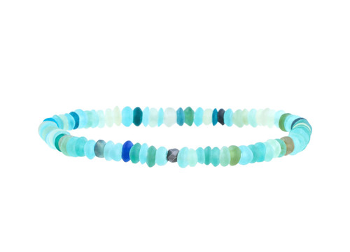 SPIVEY 'GLAUCUS' SEA GLASS RHODIUM BRACELET
