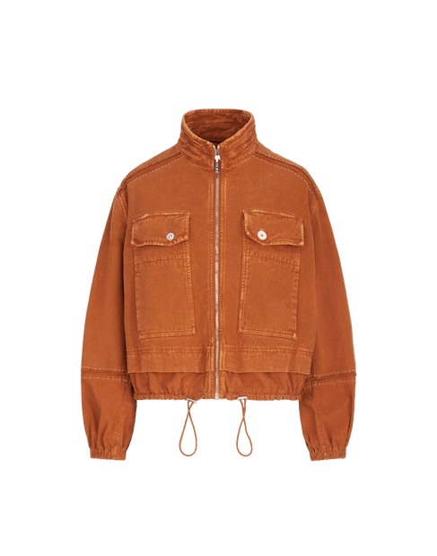 HIGH BY CLAIRE CAMPBELL 'ADVENTUROUS' DENIM BOMBER JACKET
