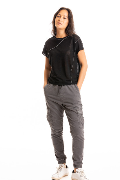 PAYCHI GUH SEAMED LINEN POPOVER
