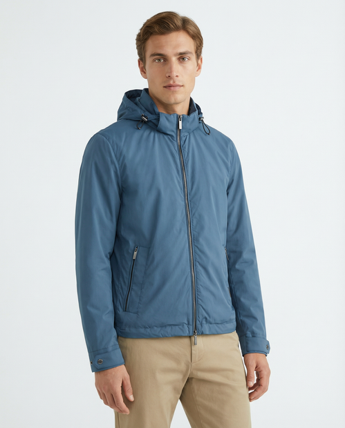 MEN'S MOORER 'DUCCIO - SKT JACKE ' LIGHT WEIGHT WATER REPELLENT JACKET - FRONT VIEW 