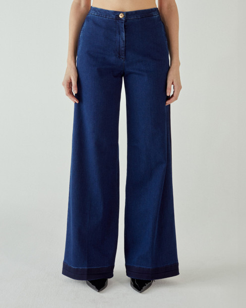 SHAFT JEANS 'FLAIRE SMOCKING' DEMIM STRETCH 