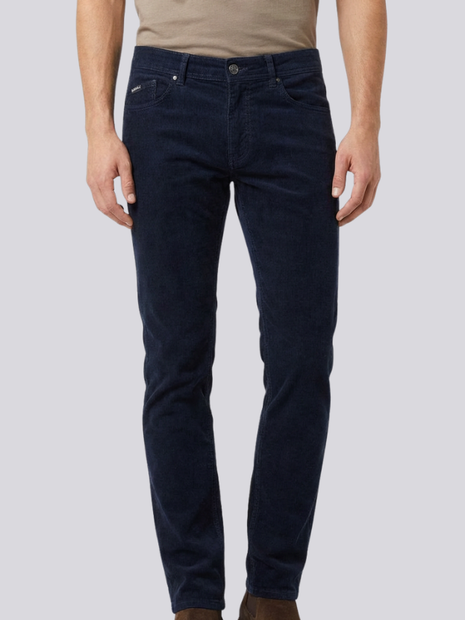MEN'S BARMAS DEAN CASHMERE BLEND NAVY TROUSER- FRONT VIEW 