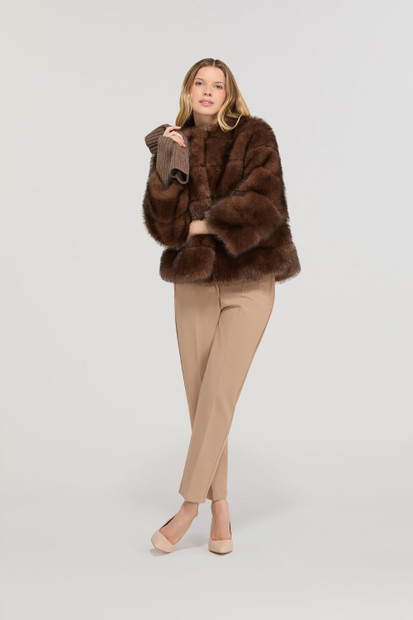DIEGO M FAUX FUR CLASSIC JACKET