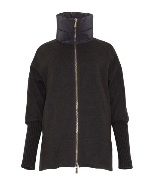 WOMEN'S MOORER 'ELLYN-MRO' MEDIUM- WEIGHT PARKA PADDED GOOSE DOWN COAT- FRONT VIEW
