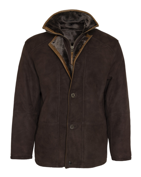 MEN'S LONE PINE SHEARLING IN CHOCOLATE BROWN- FRONT VIEW
