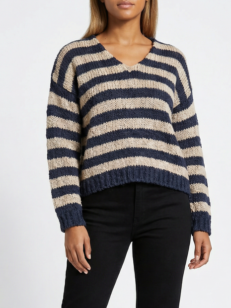 27 Miles 'Oxana' Striped Sweater - Front View