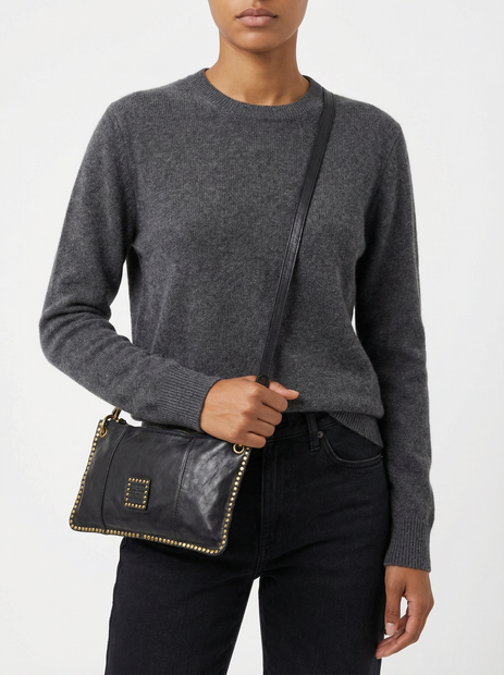 WOMEN'S CAMPOMAGGI 'GABRIELLA' LEATHER CROSSBODY IN A DARK GREEN 