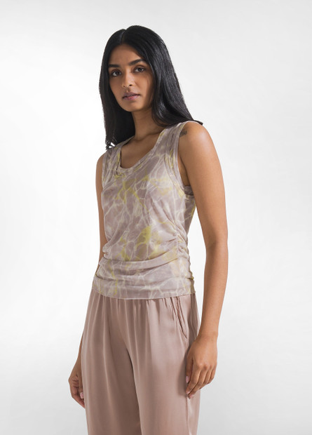  DEHA ALLOVER TULLE TANK TOP - FRONT VIEW 