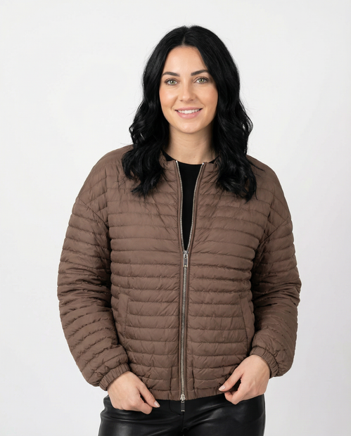 MOORER 'ELVIRA-S3' BOMBER DOWN JACKET FRONT