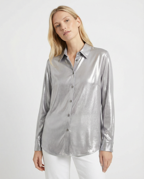 CAMICETTASNOB METALLIC SHIRT - FRONT VIEW