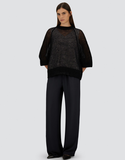 HERNO TROUSERS IN NAVY - FRONT VIEW