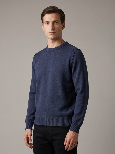 GRAN SASSO WOOL SWEATER ON MODEL