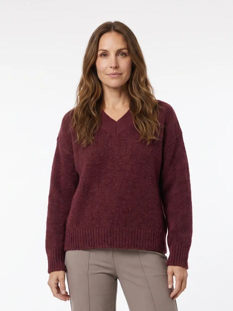 ANDRE MAURICE V-NECK SWEATER - FRONT VIEW 