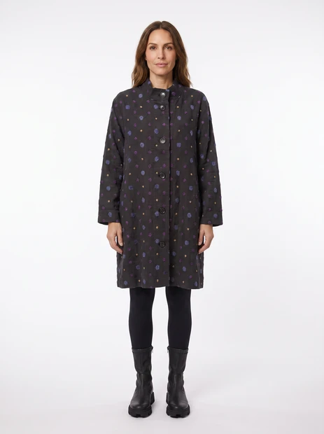WOMEN'S M. & KYOKO TEXTURED DOT COAT - FRONT VIEW