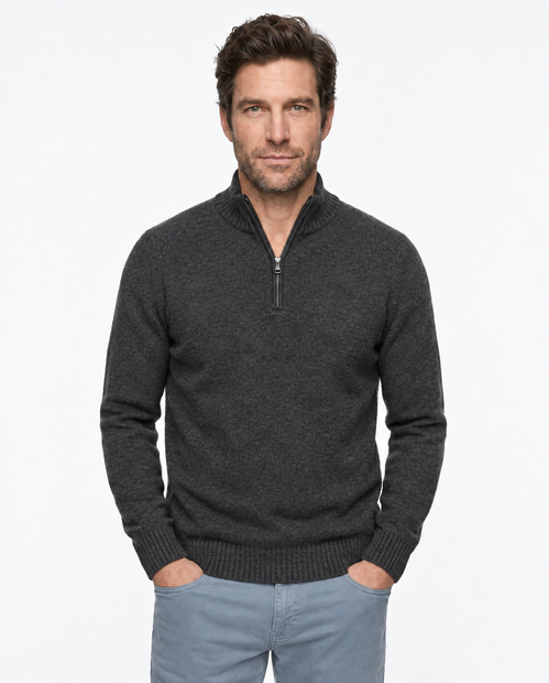 MEN'S FLY3 1/4 ZIP REVERSIBLE SWEATER - FRONT VIEW
