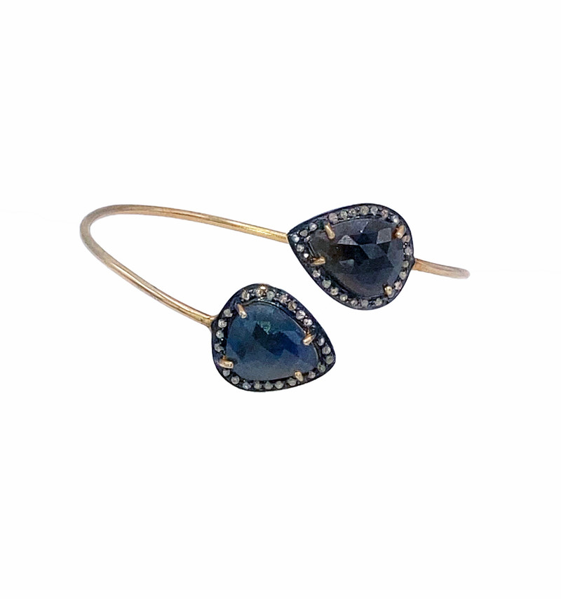 BETTINA DUNCAN ADJUSTABLE PRESCIOUS GEM BANGLE