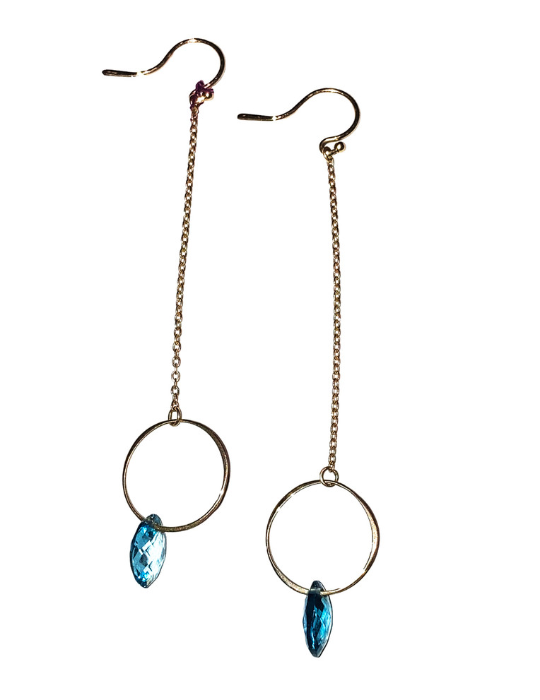 SHAESBY ISOLA CIRCLE DROP EARRINGS