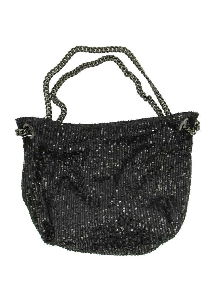 CLAUDIO CUTULI INARY BAG WITH SEQUINS AND CHAIN STRAP
