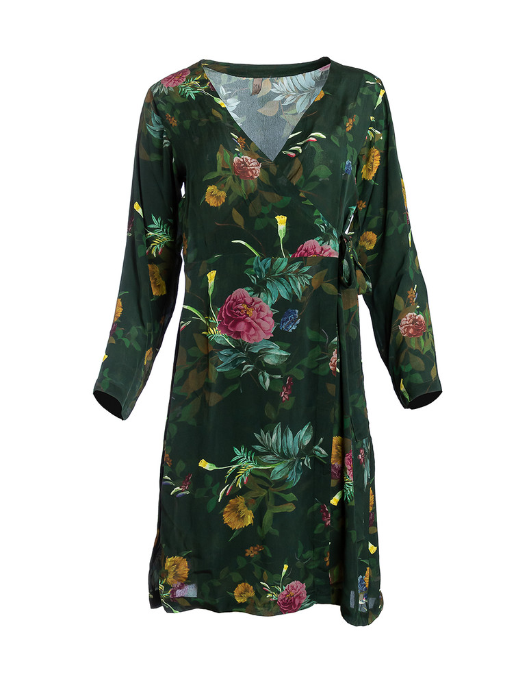 YAVI-RAGA FLORAL WRAP DRESS