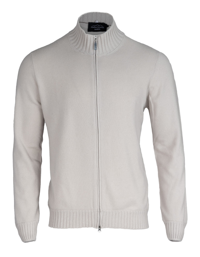 Colorado Collection by Avalon Felted Cashmere Cardigan | Color Putty | Size XL