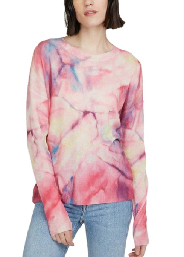 Autumn Cashmere Pastel Marble Print Crew Neck Sweater Avalon