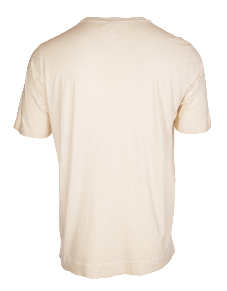 Back view of Massimo Alba Cotton t-shirt. This t-shirt is a crew neck with a straight hem.
