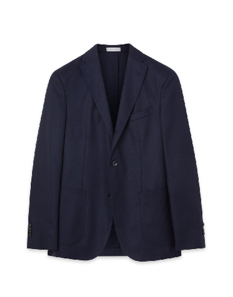 BOGLIOLI DARK BLUE WOOL K-JACKET - Avalon Clothing Company