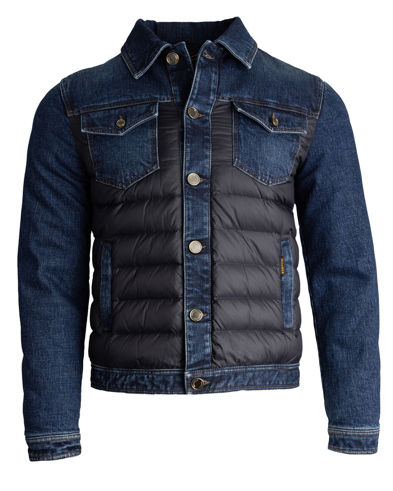 Moorer hooded padded gilet - Blue