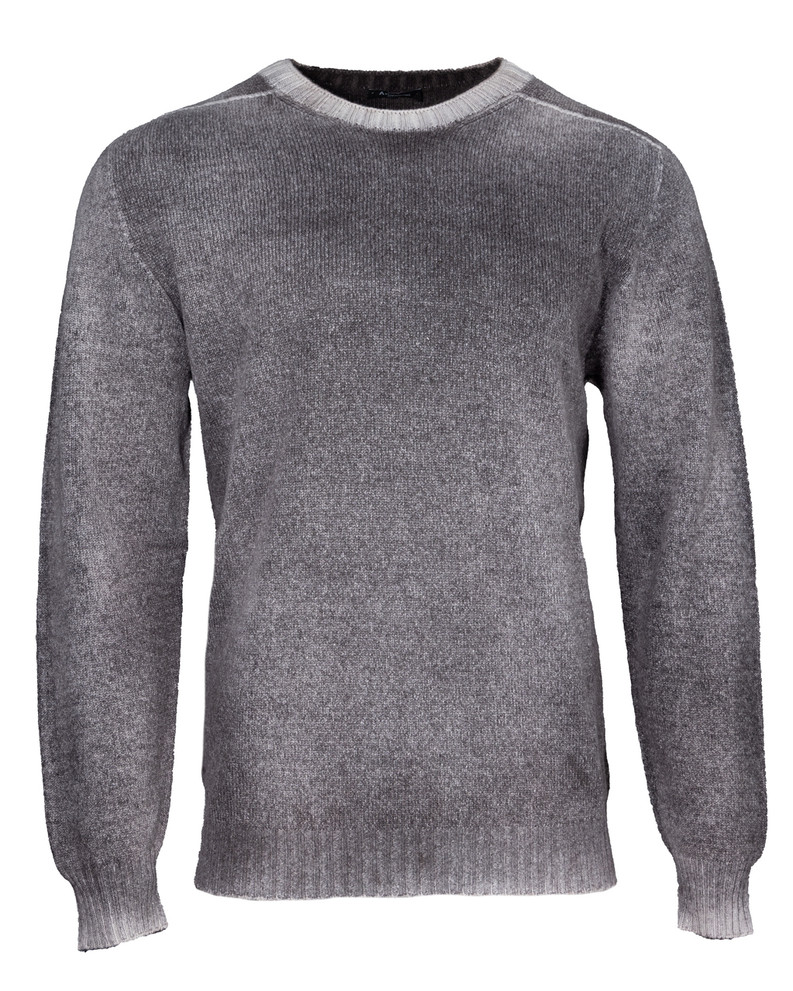 Ribbed Crewneck
Banded bottom
One side with marled/distressed look, reverses to solid color
Seamless; made from one continuous thread
Made using artisanal dying process
100% Virgin Wool