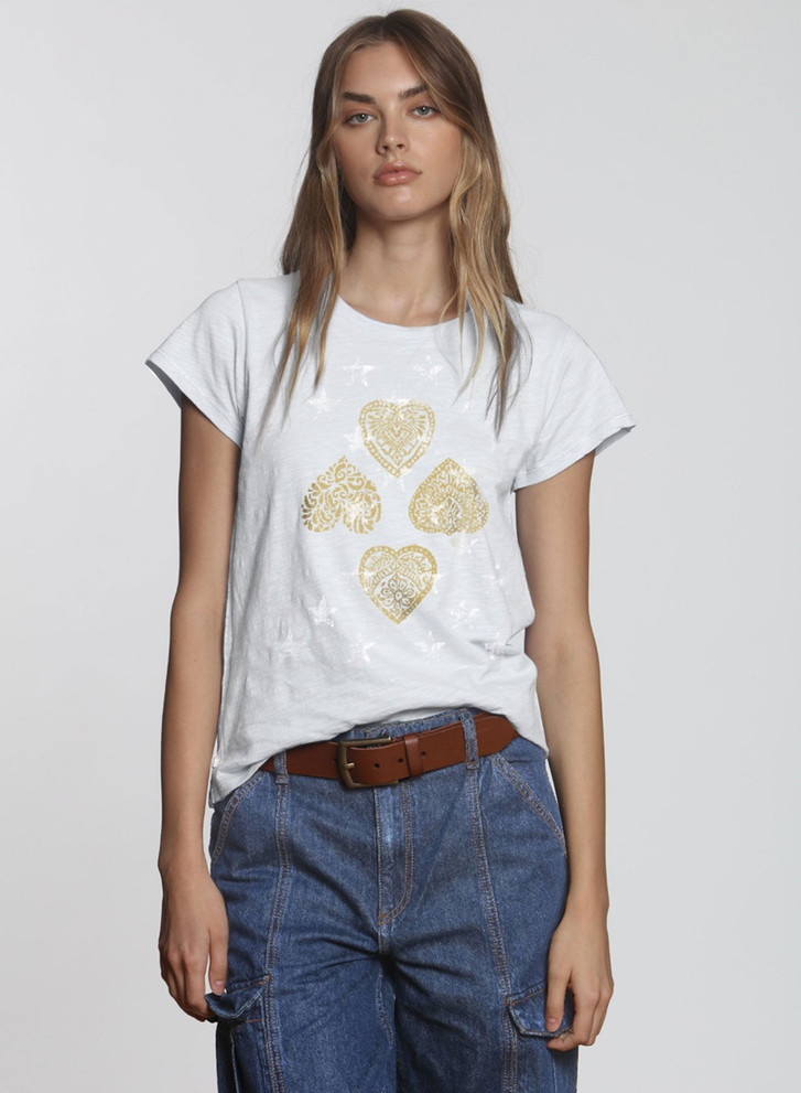 LABEL+Thread Graphic Ava Tee White Boho Heart Galaxy 
