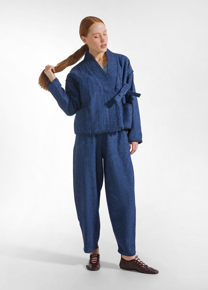 DEHA LINEN BLENDED BALLOON PANTS