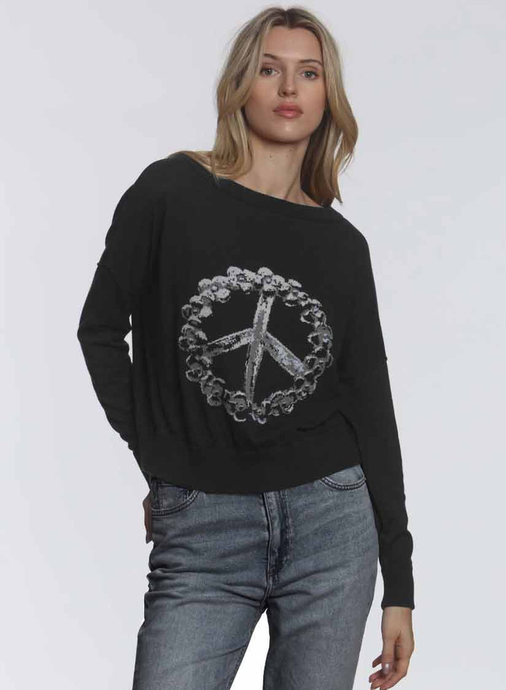 LABEL+THREAD 'ROSIE PEACE' SCOOP SWEATER 