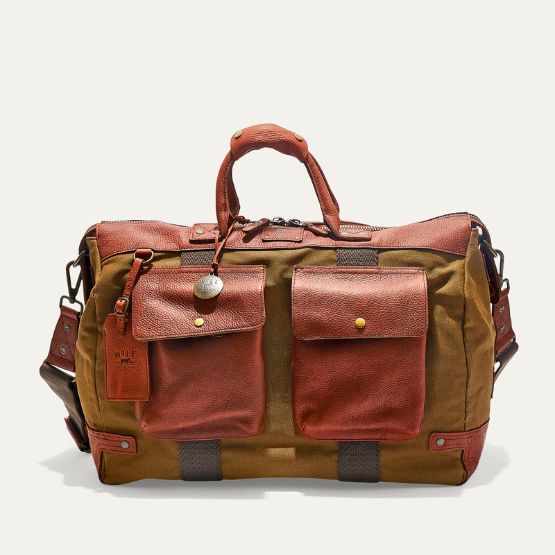 WILL LEATHER GOODS CANVAS & LEATHER TRAVEL DUFFLE 
