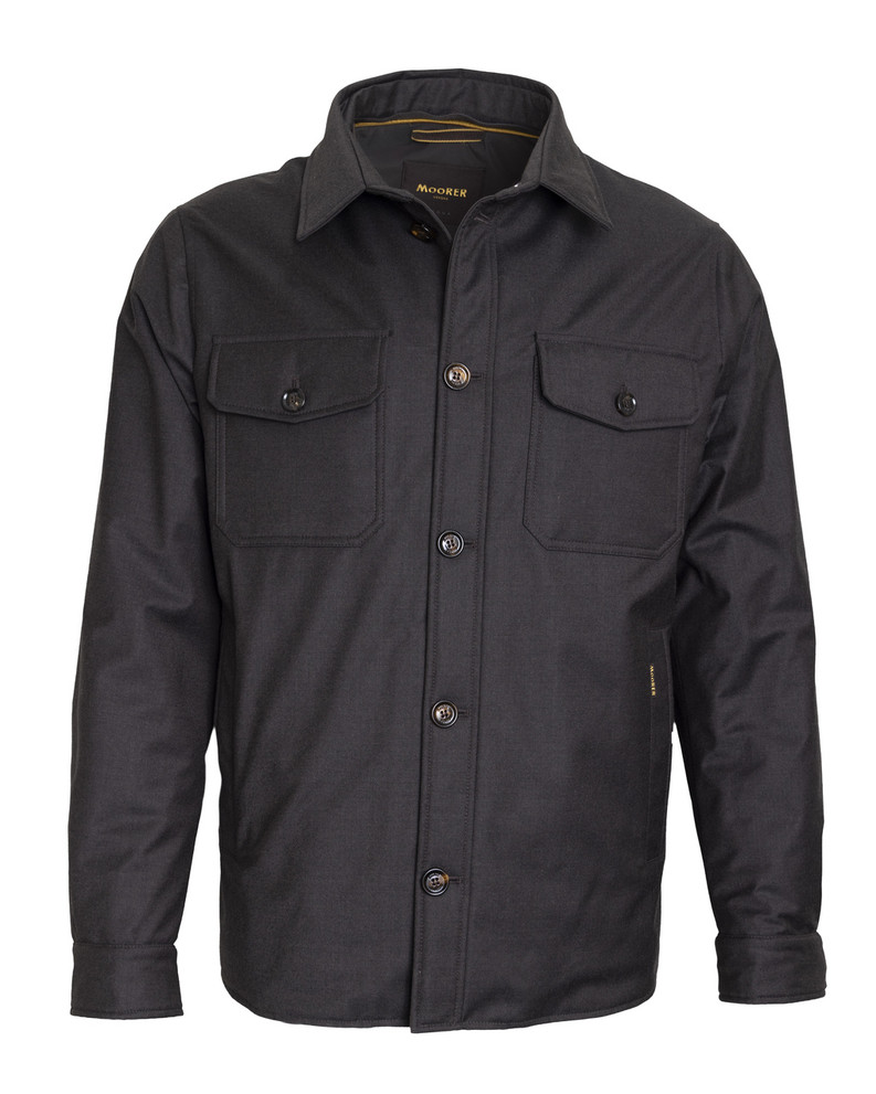 MOORER 'DUINO-LL' OVERSHIRT JACKET FRONT CLOSED