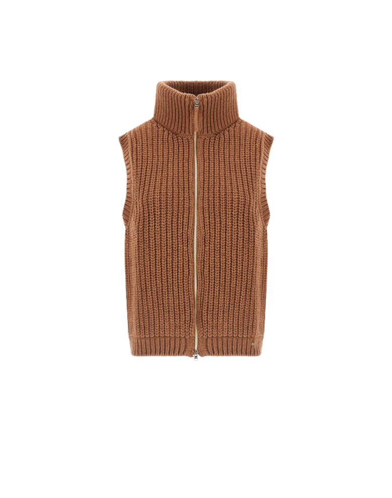 HERNO VEST IN COB STITCH WOOL