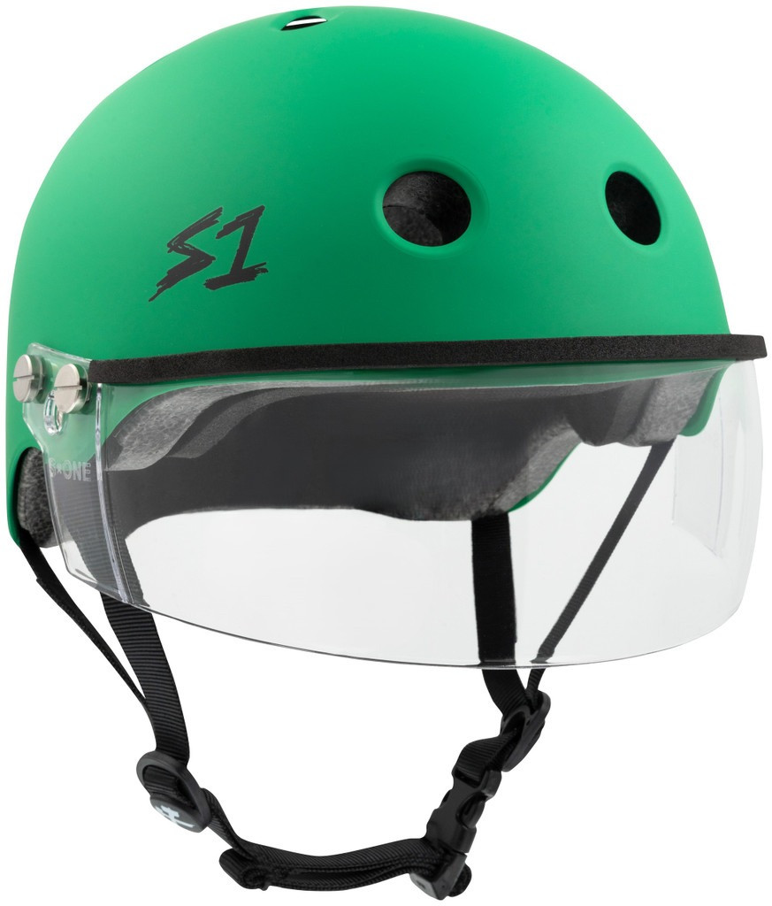 S1 Lifer Visor Gen 2 Certified Roller Derby Helmet - Kelly Green Matte