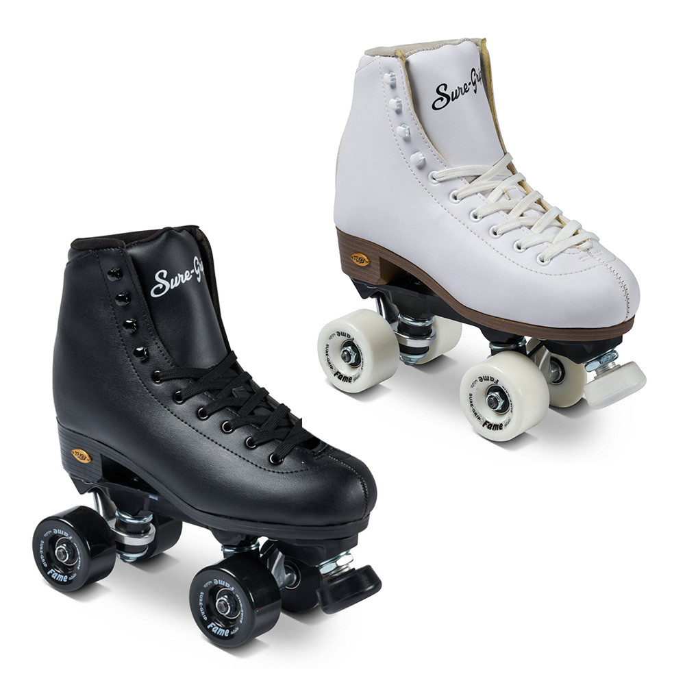 Sure-Grip Fame Roller Skates - Black or White