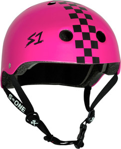 S1 Lifer Helmet Pink Gloss With Checkers