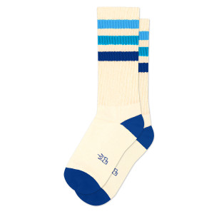 Blue Striped Crew Socks Retro Gumball Poodle Alice Blue Striped Crew Socks Retro Gumball Poodle Alice